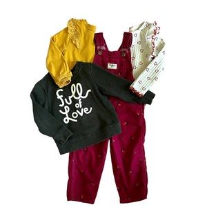 Bundle of 4 toddler clothes, 24M/2T